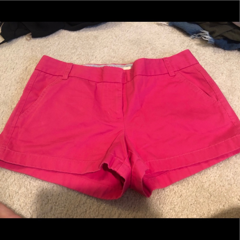 Hot pink tailored shorts!